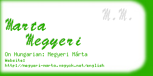 marta megyeri business card